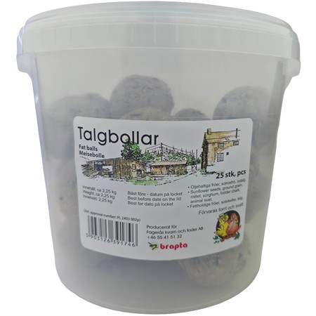 Talgbollar i hink